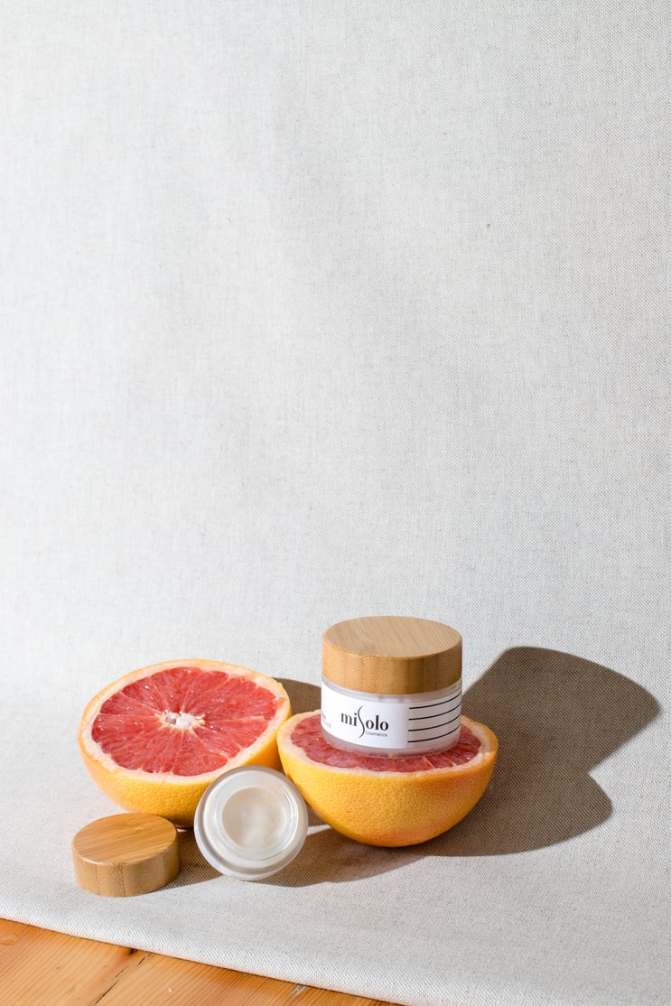 Face Cream Jar on Grapefruit